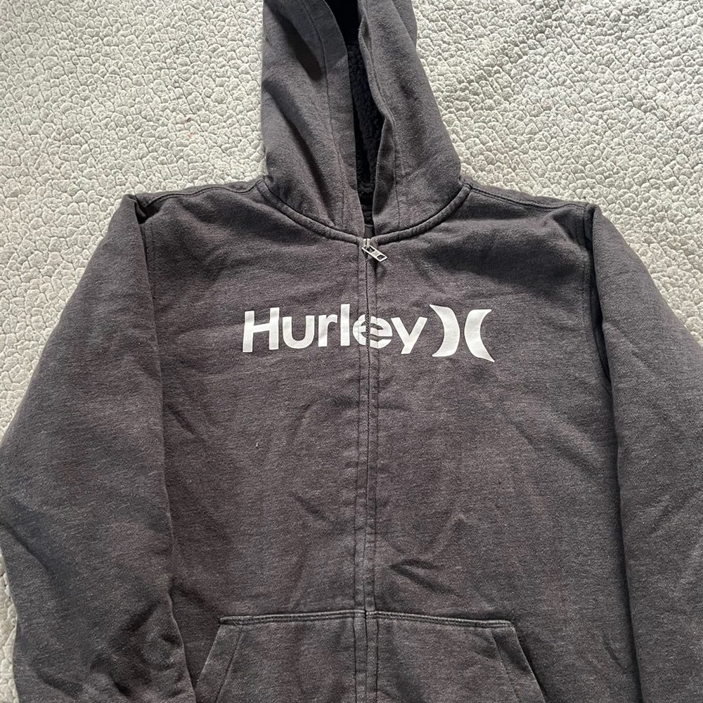Hurley Charcoal Hoodie with Logo